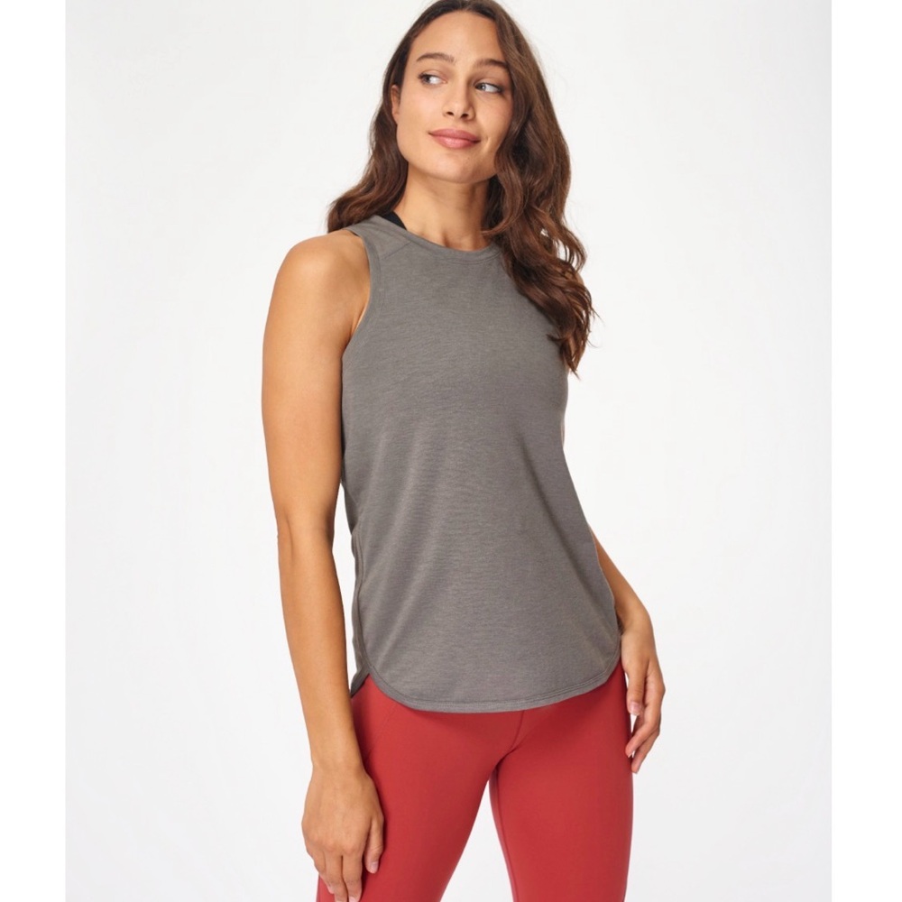 Like New! Sweaty Betty Pacesetter Tank Medium Charcoal Marl Grey Running Workout